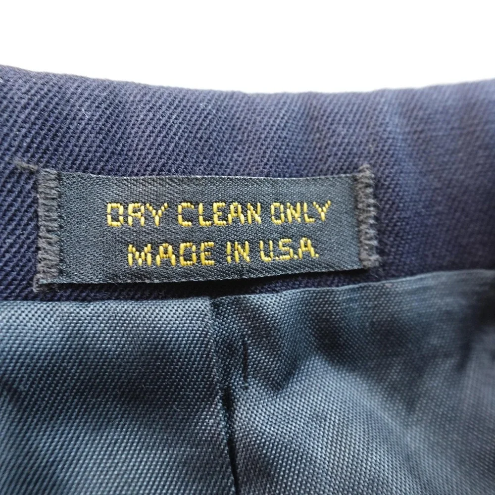 VTG LL Bean Blazer Mens 46T Blue Wool Stretch Sport Coat Suit Jacket Top USA 90s